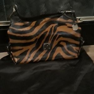 Dooney&Burke tiger stripe bag very gently used.